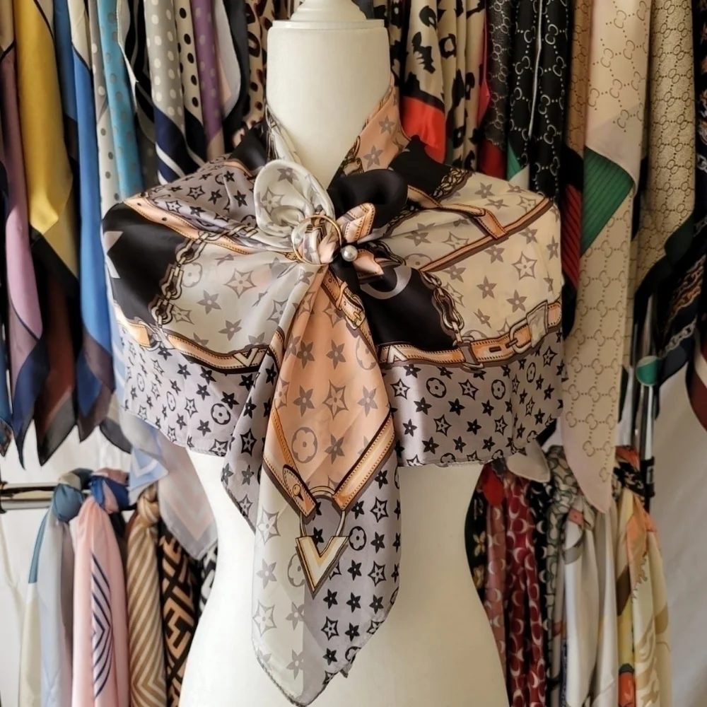 Miss Liliana 90*90cm Satin Silky Women Scarf